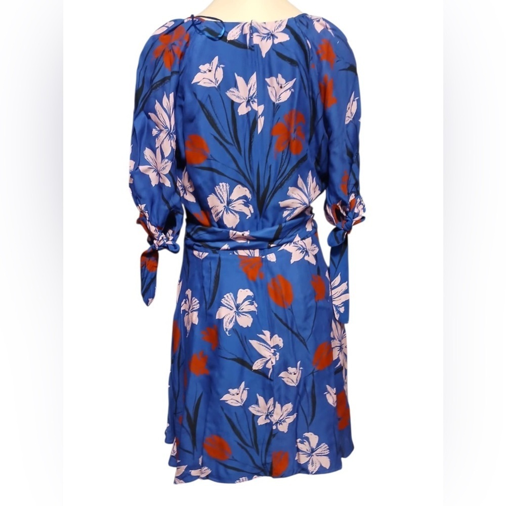 TALULAH Vibrant Blue and Red Floral Mini Dress - Picture 11 of 15